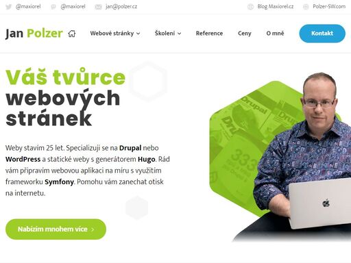 stavím weby na redakčních systémech a platformách drupal, wordpress, hugo a symfony. brno, praha, celá čr.