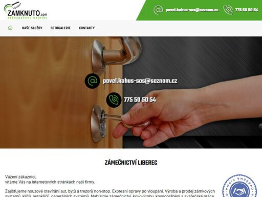 nonstop zámečnická pohotovost, zabezpečení majetku, opravy zámků liberec