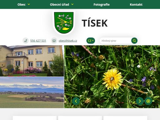 oficiální stránky obce tísek