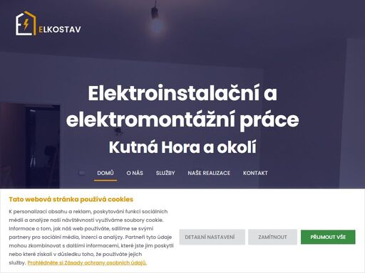 ?elektroinstalační, elektromontážní práce, revize a rekonstrukce elektroinstalace. ? obraťte se na specialistu elkostav s.r.o. - praha, kutná hora.