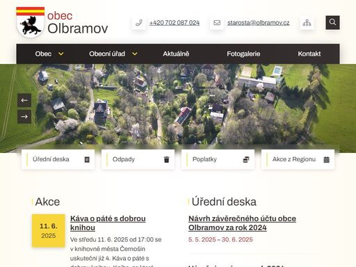 oficiální stránky obce olbramov