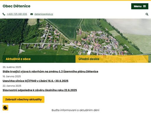 objevte naši výjimečnou obec. dominantou obce je zámek dětenice, který je znám pro svou středověkou krčmou. přijeďte.