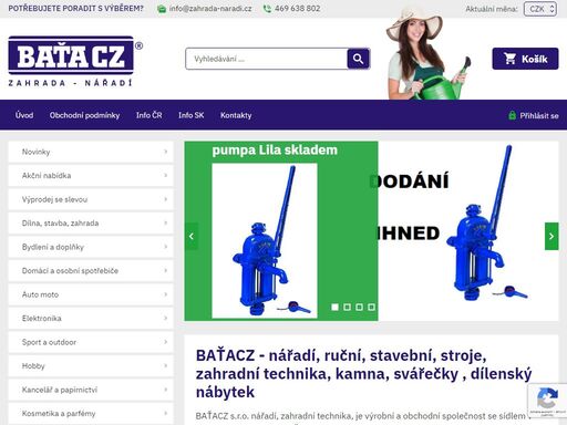 e-shop zahrada a nářadí, elektrocentrály, železářství, vám nabízí stroje dedra, güde, vari, heron, baťacz