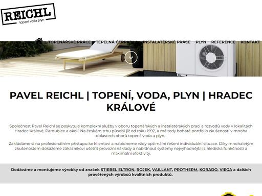 firma pavel reichl realizuje topenářské, instalatérské, plynařské práce a tepelná čerpadla v regionu hradec králové a pardubice