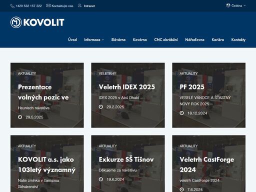 kovolit, a.s. patří mezi nejvýznamnější výrobce hliníkových tlakových odlitků a zápustkových výkovků z neželezných kovů v české republice. 