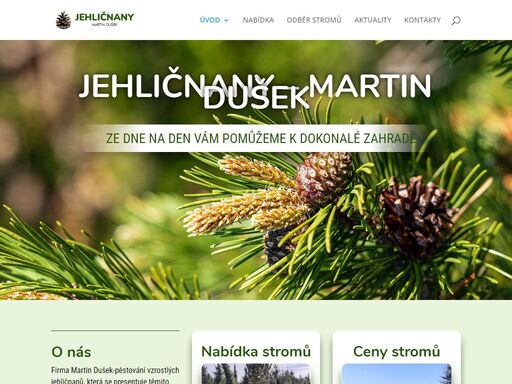 úvod. společnost martin dušek - pěstování vzrostlých jehličnanů , pěstování a prodej jehličnatých stromů pro zahrady, jedle, borovice, smrk