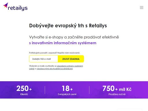 v systému retailys je možné z jedné administrace snadno spravovat neomezené množství různých eshopů v různých jazycích, měnách a splňující lokální specifika, dále prodávat zboží na největších globálních tržištích, kterými jsou např. amazon.com či ebay, či automatizovaně spravovat sociální sítě a ostatní marketingové aktivity. objednávky ze všech prodejních kanálů jsou poté přehledně sloučeny do jednoho modulu.