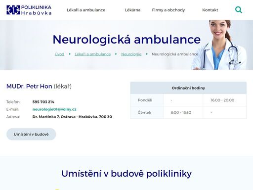 stránky soukromé polikliniky v ostravě - hrabůvce