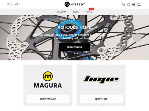 specialista na cyklistické mtb brzdy a originálních náhradní díly magura, hope, hayes
