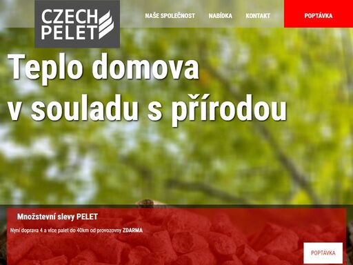 czechpelet s.r.o. - výroba a prodej dřevných pelet.