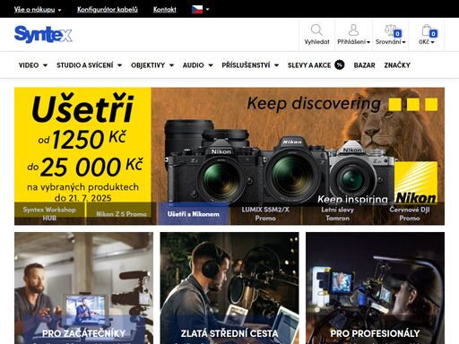 syntex.cz - váš partner a dodavatel profesionálních produktů a řešení na střih a zpracování videa a zvuku