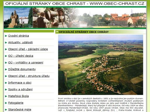 obec chrást - oficiální stránky obce chrást