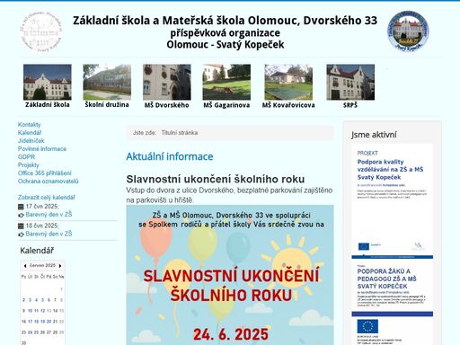 základní škola a mateřská škola olomouc, příspěvková organizace, dvorského 33, olomouc - svatý kopeček