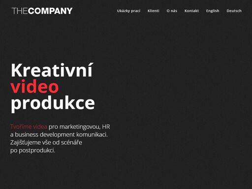 tvoříme video obsah pro velké i malé společnosti, stejně tak i pro veřejné instituce. pozorně posloucháme a dobře se ptáme. pracujeme systematicky - zjistíme cíl a nabídneme řešení, které se líbí. zpracujeme potenciál každého tématu.