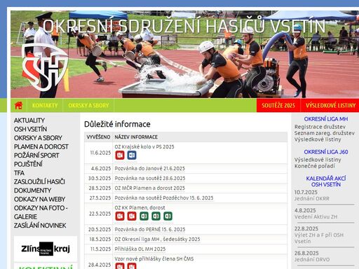 okresní sdružení hasičů vsetín - oficiální informační server