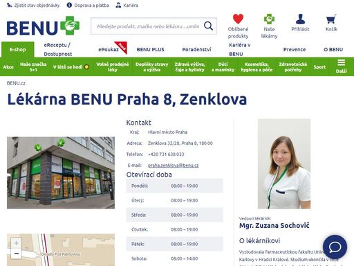?široký sortiment léků na předpis i volně prodejných. nabízíme inkontinenční pomůcky, zdravou výživu a dermokosmetiku různých značek včetně prémiových řad.?