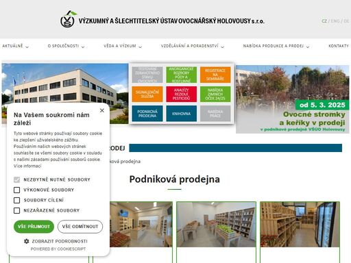 výzkumný a šlechtitelský ústav ovocnářský holovousy s.r.o.