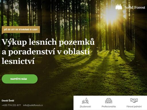 výkup lesních pozemků a prodeje dřeva s férovým přístupem. jsme solid forest – rodinná firma s 25 lety zkušeností v lesnictví.