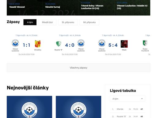 oficiální stránky fotbalového klubu