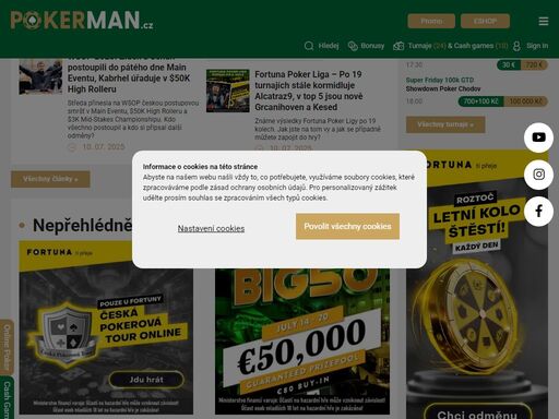 buďte v obraze ve světě pokeru s naším zpravodajstvím. přinášíme vám nejnovější informace o turnajích, strategiích a nejlepších hráčích. získejte konkurenční výhodu a zlepšete svou hru s našimi exkluzivními články a analýzami. navštivte web pokerman.cz!