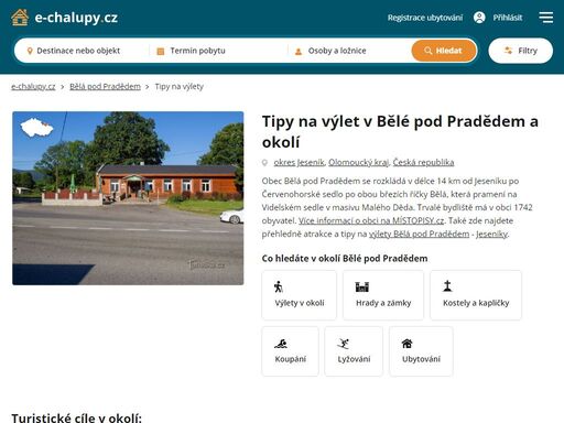 horská chaloupka? ubytování bělá pod pradědem v jeseníkách. chalupa k pronájmu: kapacita 8 až 15 osob - 3 ložnice. provoz: léto, zima, víkendové pobyty, vánoce, silvestr.