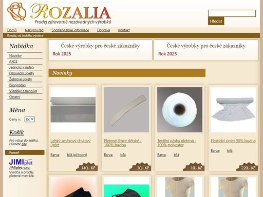 rozalia - e-shop firmy jimiplet. již 20 let prodáváme antibakteriální látky s nanočásticemi stříra, které jsou vhodné pro běžný život, ale i lékařství. naše speciální úplety s vyšší přidanou hodnotou jsou výsledkem inovací, při kterých využíváme high-tech materiály. dbáme na zdravotní nezávadnost a ochranu životního prostředí.