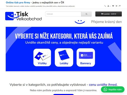 online tiskárna – nejnižší ceny pro firmy i živnostníky. přehledný ceník tisku letáků, vizitek, bannerů a roll-upů ihned online.
