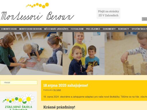 montessori školka v berouně