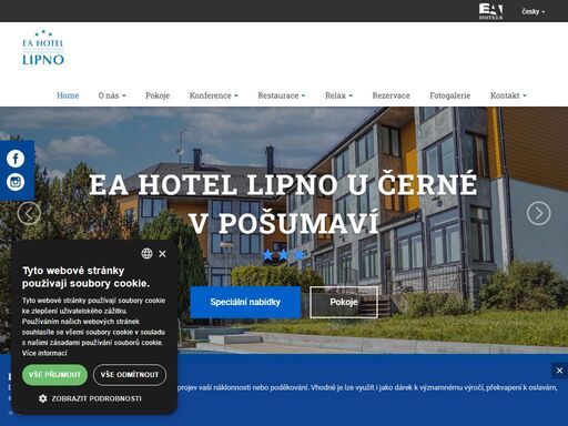 hotel v blízkosti lipenského jezera s vlastní hotelovou pláží