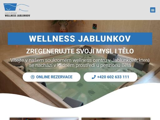vítejte v našem soukromém wellness centru v jablunkově, které se nachází v klidném prostředí u penzionu bělá. nabízíme využití privátního whirlpoolu & sauny.