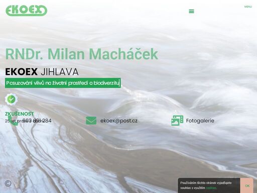 posuzování vlivů na životním prostředí a přírody. potřebujete odbornou konzultaci? kontaktujte mne ještě dnes. ekoex - jihlava.