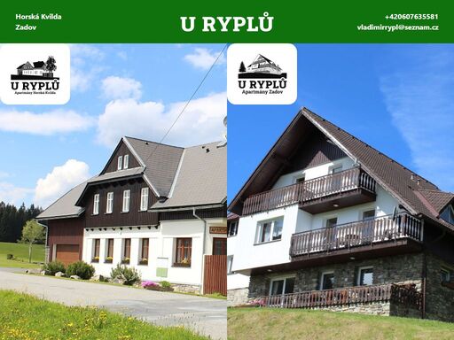 ubytování,apartmány,horská kvilda,zadov,šumava,uryplů nabízíme vám ubytování v apartmánech na horské kvildě a na zadově. ubytování u ryplů.