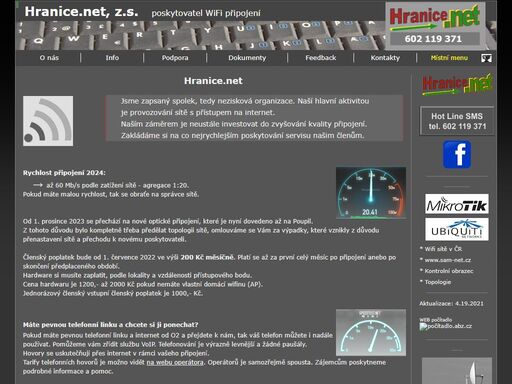 hranice.net - wifi bezdrátový internet pro obyvatele obcí hranice, slavošov, hodkov, nový dvůr, útěšenovice, borová, prostřední ves, pertoltice, budkovice, měchonice, machovice, milánovice, laziště, vlastějovice, volavá lhota, budčice, březina.  a okolí.
