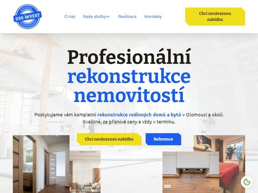 kompletní rekonstrukce bytů a domů, olomouc, dss invest