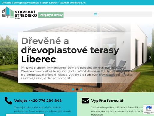 pergoly, terasy, garážová stání a dřevěné a dřevoplastové přístřešky liberec • kompletní realizace na klíč liberec | stavební středisko s.r.o.