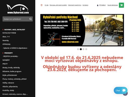 eshop s rybářskými potřebami. rybareni.com, bejsfish