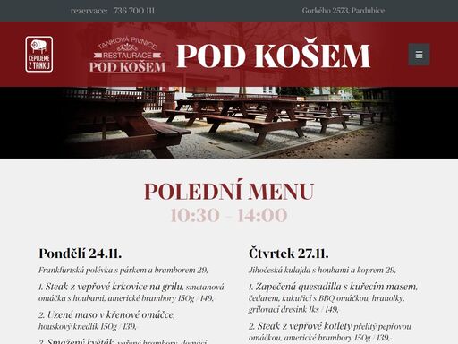 podkosem, podkošem, pod, kosem, restaurant, restaurace, pardubice, dukla, gorkého, 2573