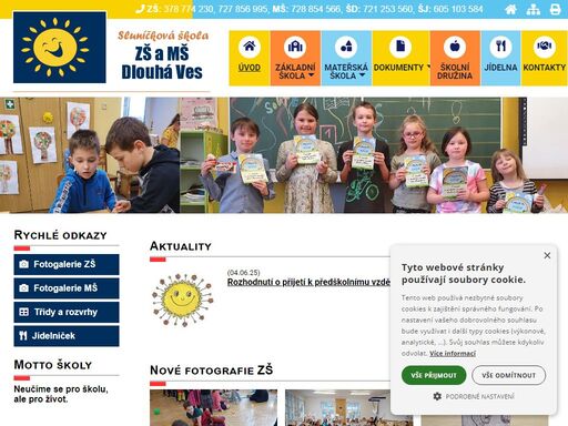 základní škola a mateřská škola dlouhá ves – informace pro žáky i rodiče