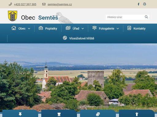 oficiální stránky obce semteš