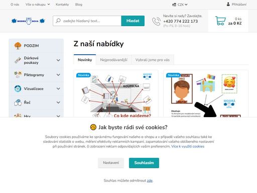 vzdělávací pomůcky, pracovní listy, hry, piktogramové materiály (obrázkové písničky, slovní zásoba) a různé demonstrační obrázky. vhodné nejen pro děti s pas a vývojovou dysfázií.