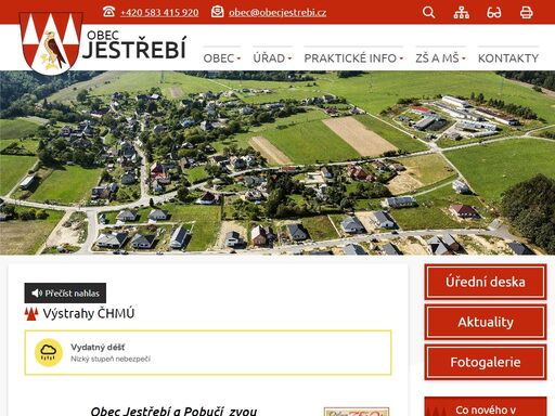 oficiální stránky obce jestřebí