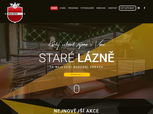 klub staré lázně kolín je multi-žánrový klub v samotném historickém centru kolína. pro naše návštěvníky nabízíme široký sortiment alkoholu a malého občerstvení. každý víkend můžete klubu staré lázně zažít jedinečné párty, koncerty, plesy, rauty a spousty dalšího.