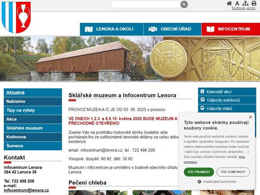 lenora pro turisty a návštěvníky šumavy. nabídka informačního centra, prospekty.