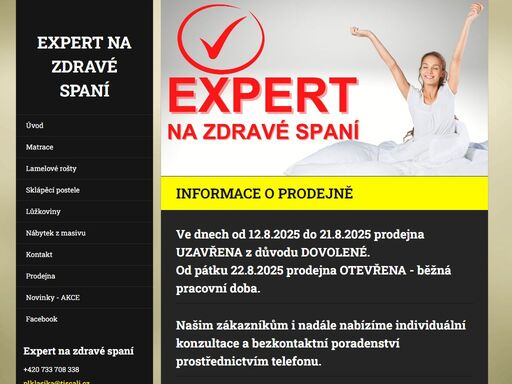 matrace,lamelové rošty,postele,sklápěcí postele,polštáře,přikrývky,výklopná postel,postel do skříně, expert na zdravé spaní - záruka kvality českých výrobců doplněná o prvotřídní servis pro zákazníky.