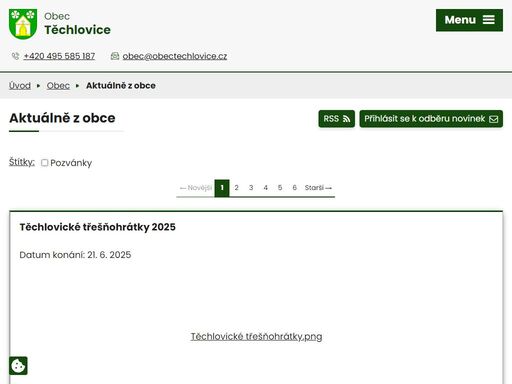obec těchlovice