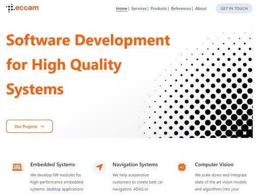 eccam develops high-quality sw for embedded systems, applications and tools helping customers to create outstanding hw/sw products.