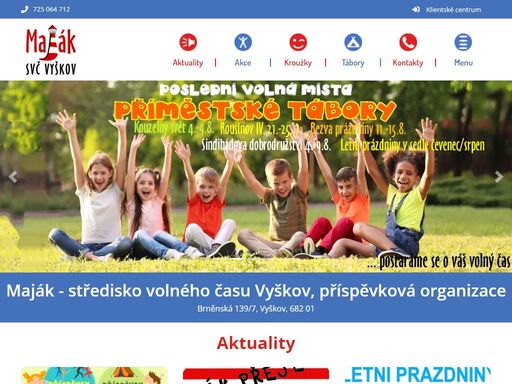 maják - středisko volného času vyškov, příspěvková organizace