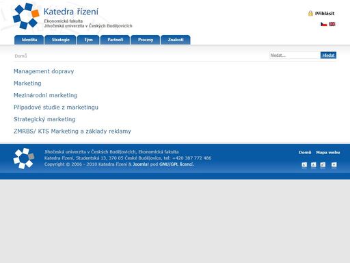 department of management, faculty of economics, university of south bohemia