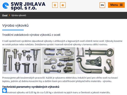 vyrábíme zápustkové výkovky z uhlíkových a legovaných ocelí včetně nerez ocelí. naše výrobky dodáváme do různých odvětví strojírenství. zjistěte více.