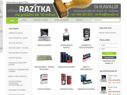expresní výroba razítka na počkání do 15 minut v praze. akce na razítko trodat - sleva. většina razítek skladem. 